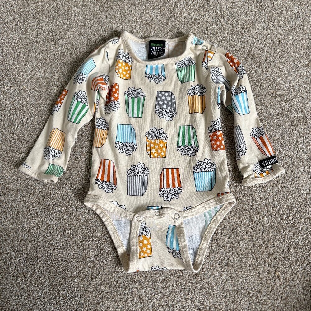 Villervalla Baby Organic Cotton Longsleeve Bodysuit Sz 74 Standard 100 Oeko-Tex